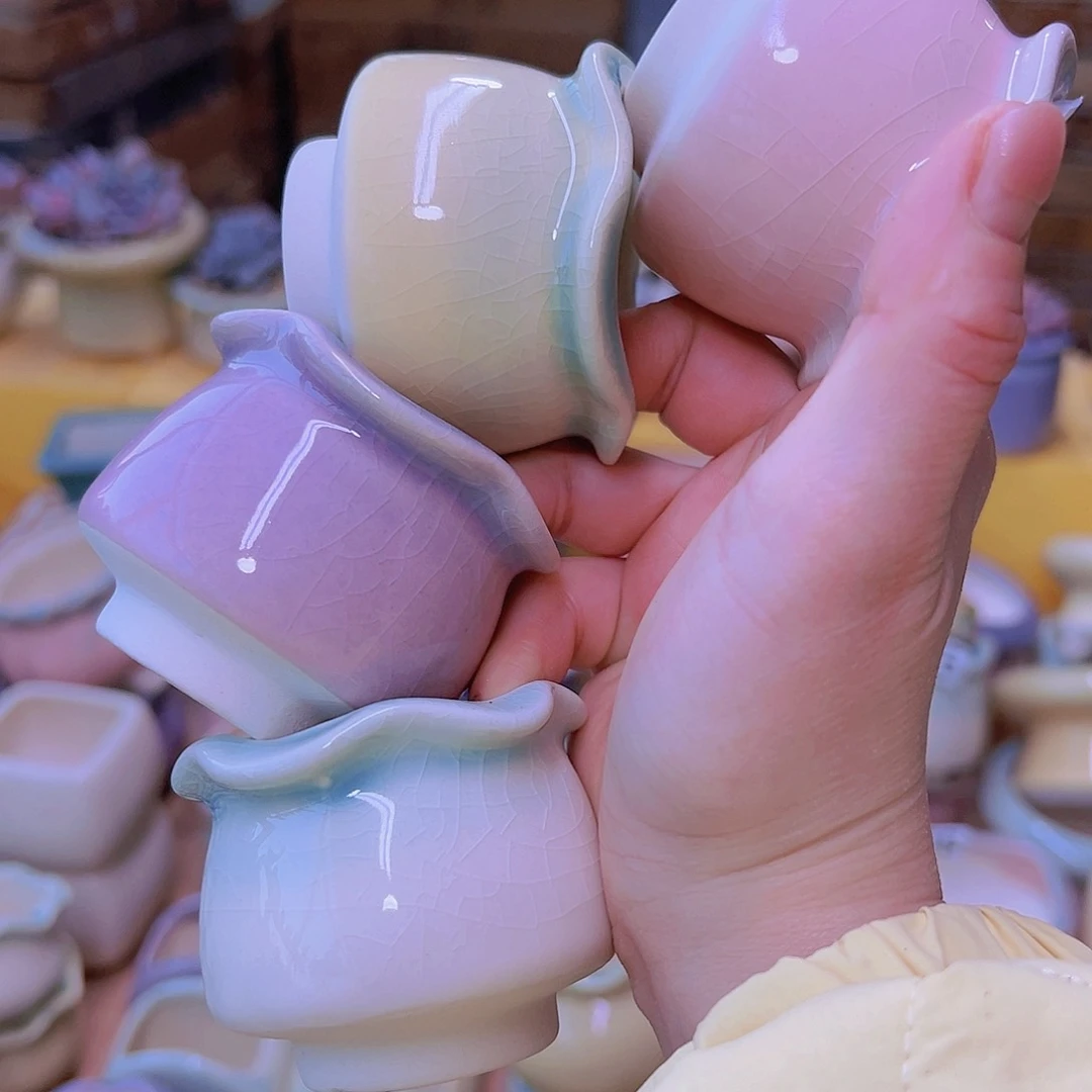 红陶陶瓷花盆当场满12包邮