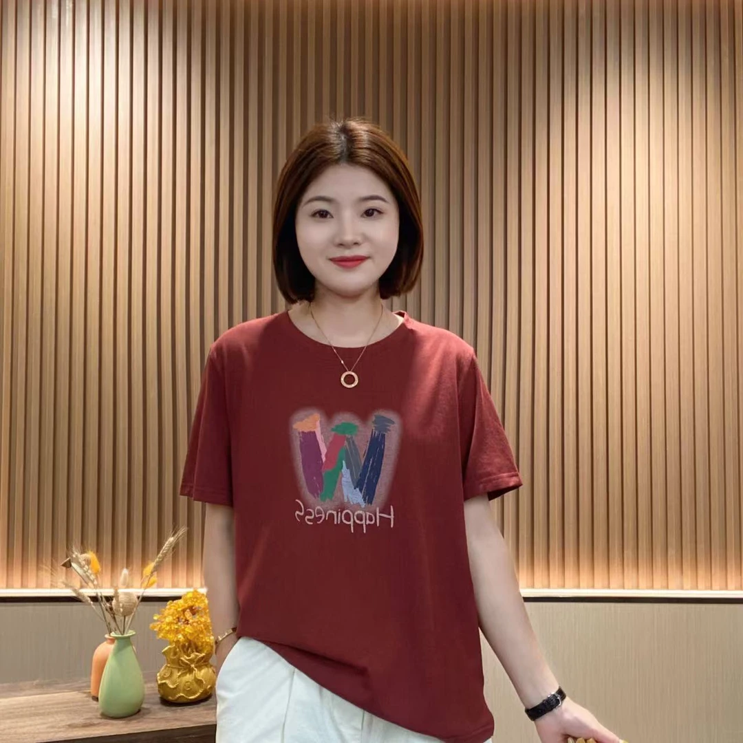 【夏季短袖】时尚百搭字母w无感印花装饰休闲短袖T恤X26286