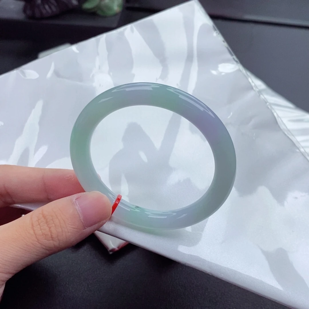 翡翠手镯未镶嵌圆条52（23204