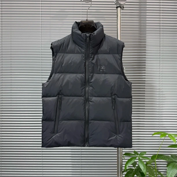 2510户外立领面包马甲男女款防泼水抗静电鸭绒羽绒外套