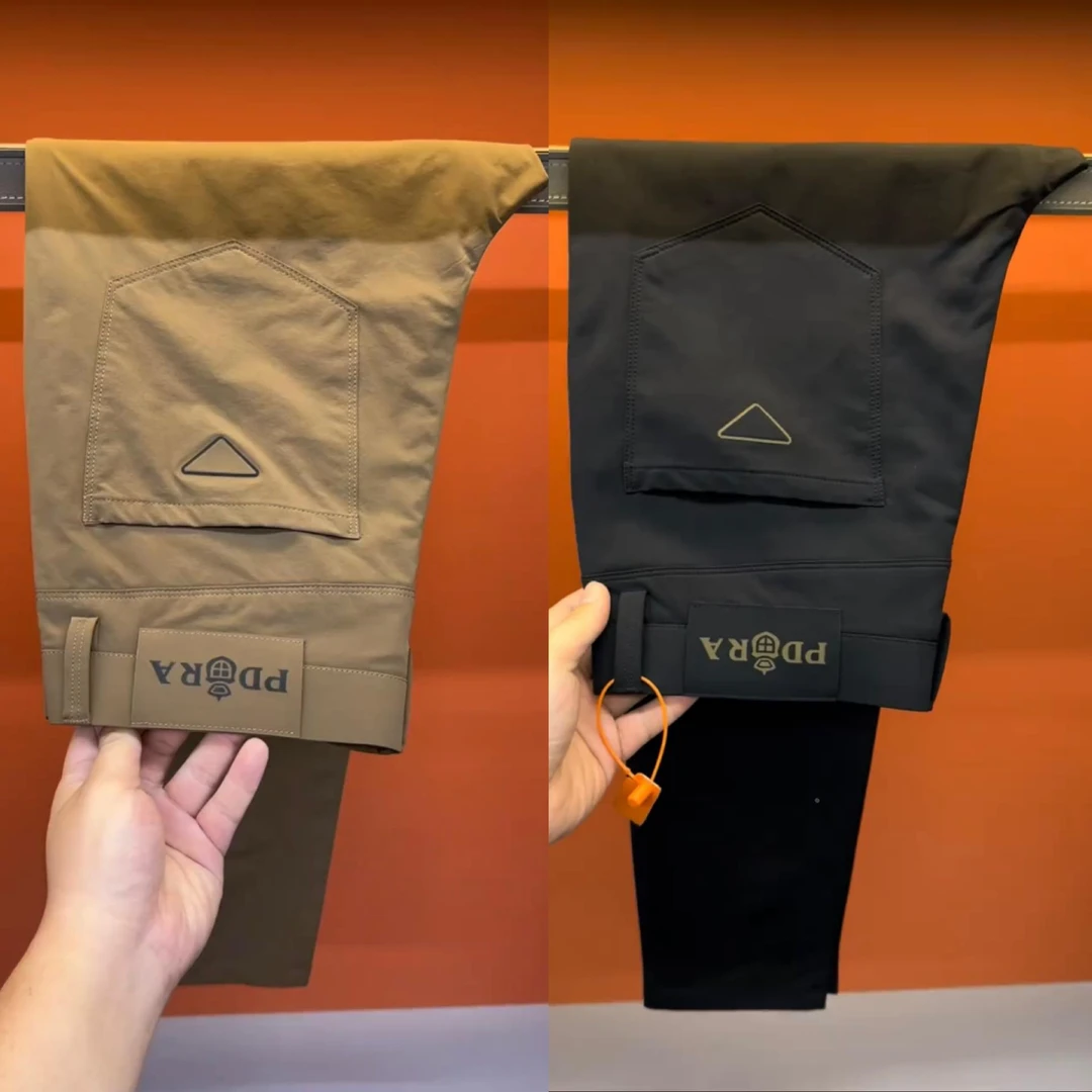 潮牌商务男士休闲裤春秋新款时尚百搭纯色简约净版修身小脚裤子男