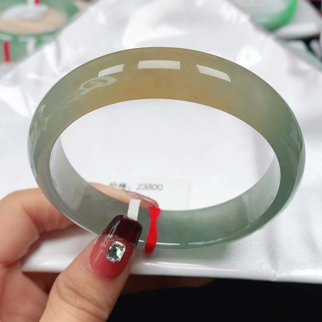 翡翠手镯未镶嵌天然翡翠手镯58