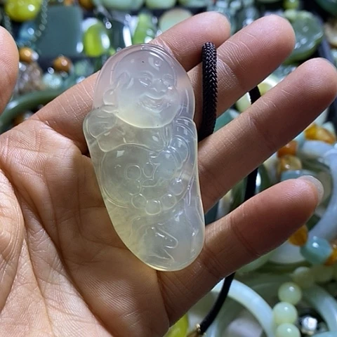 岫玉颈饰未镶嵌挂件