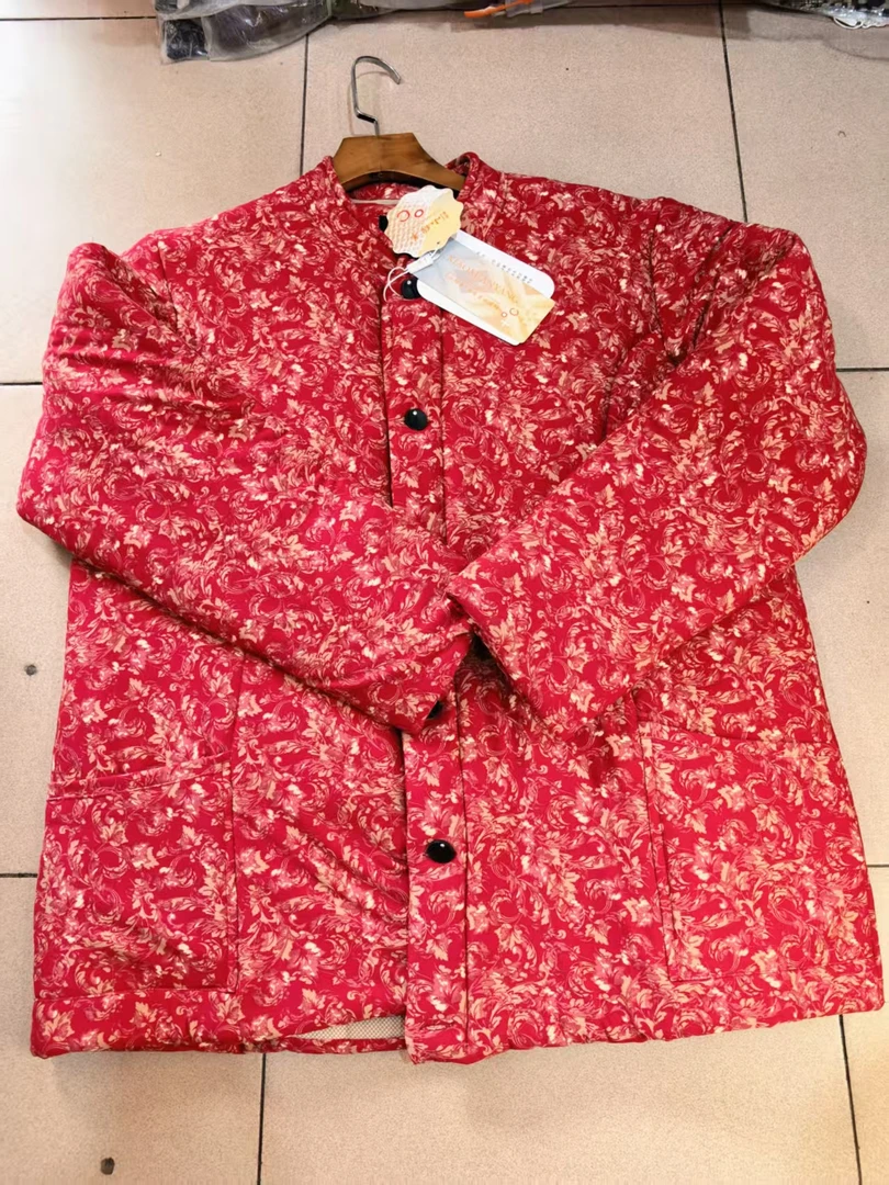 碎花长款宽松型中老年女装厚款时尚风保暖女士