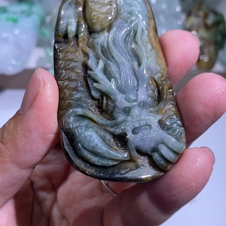 【闪购商品】颈饰未镶嵌翡翠龙牌