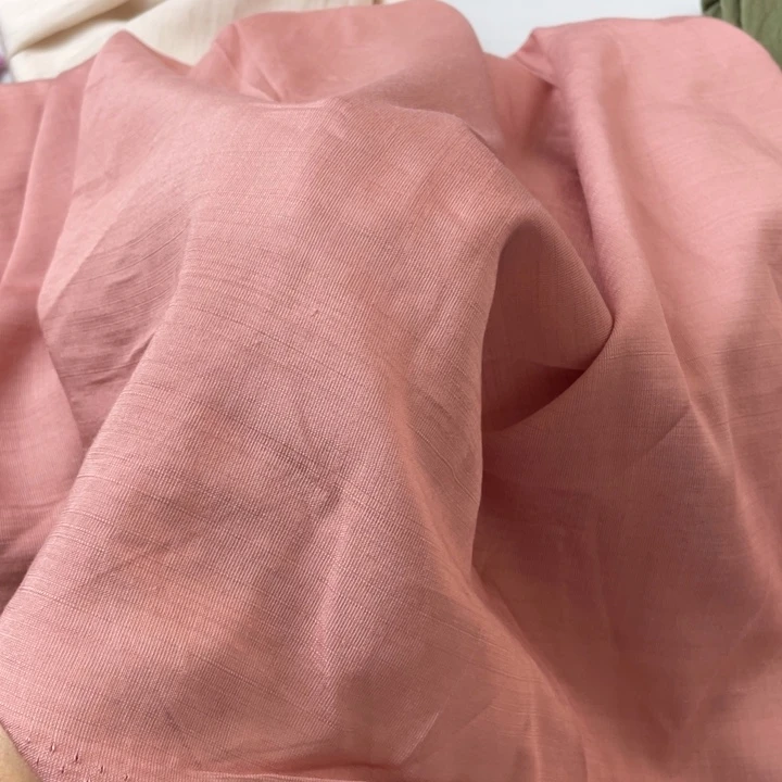 天丝（莱赛尔纤维）皮粉色苎麻2米