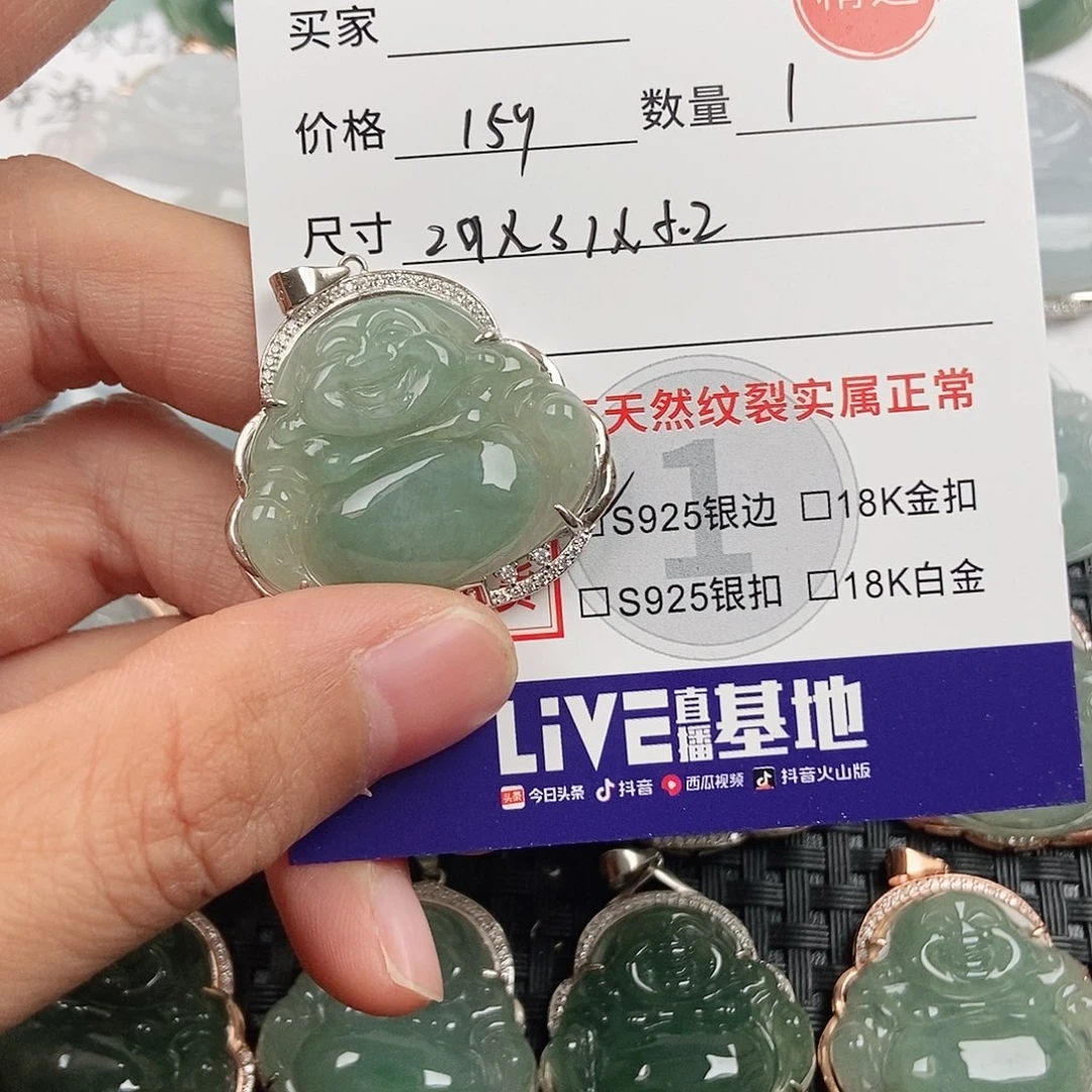 翡翠银S925镶嵌颈饰