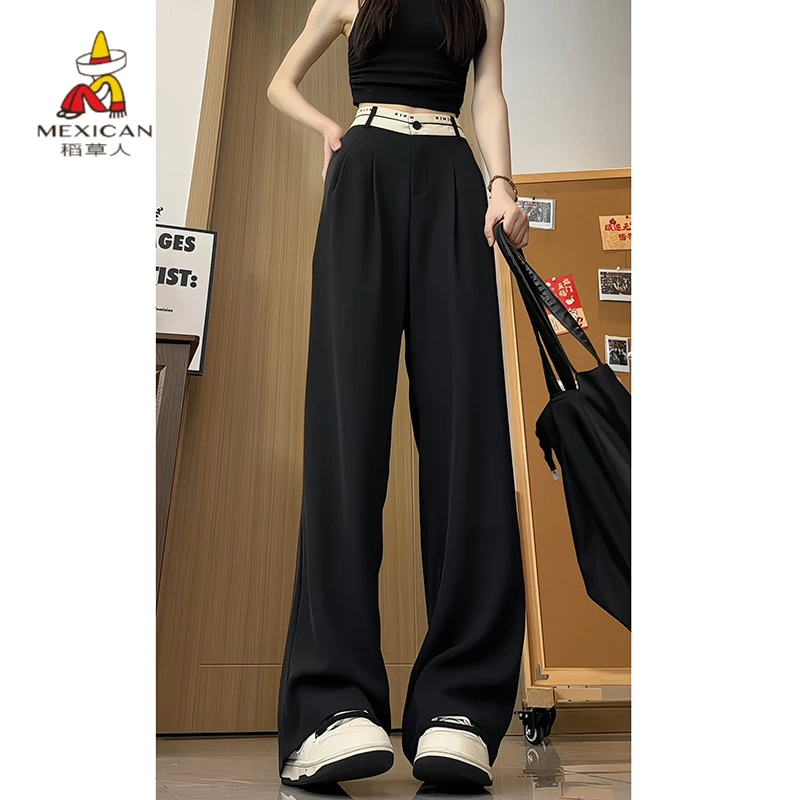 稻草人舒适潮流工装时尚正品高级裤子男款夏季冰丝哈伦百搭弹力