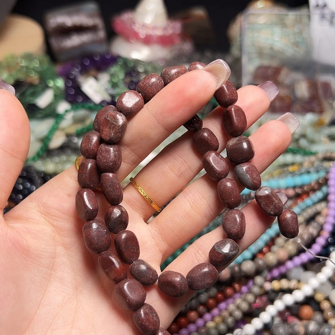 玛瑙/玉髓足银镶嵌珠宝半成品Z264。天然红石随行一条