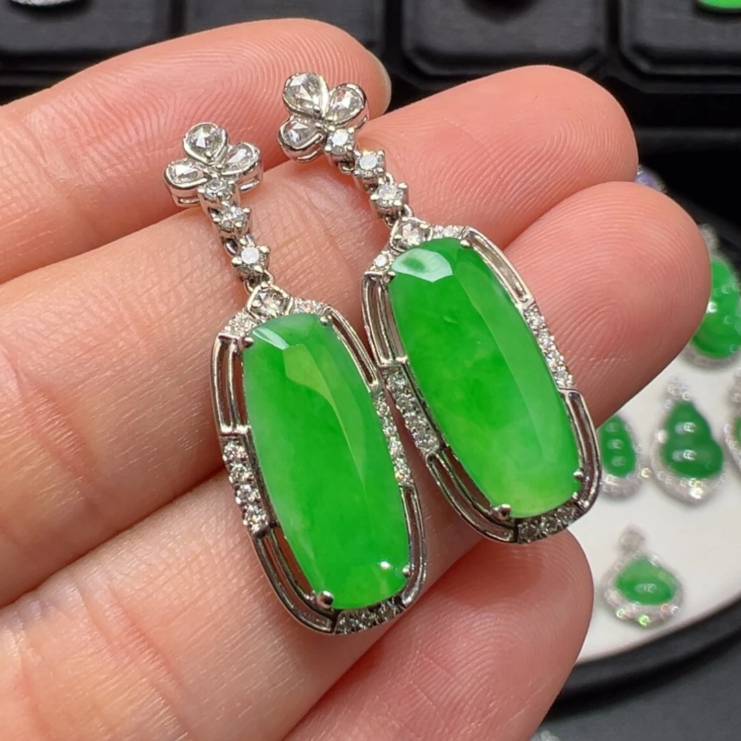 翡翠18K金镶嵌吊坠(不含链)收到货48小时鉴赏期