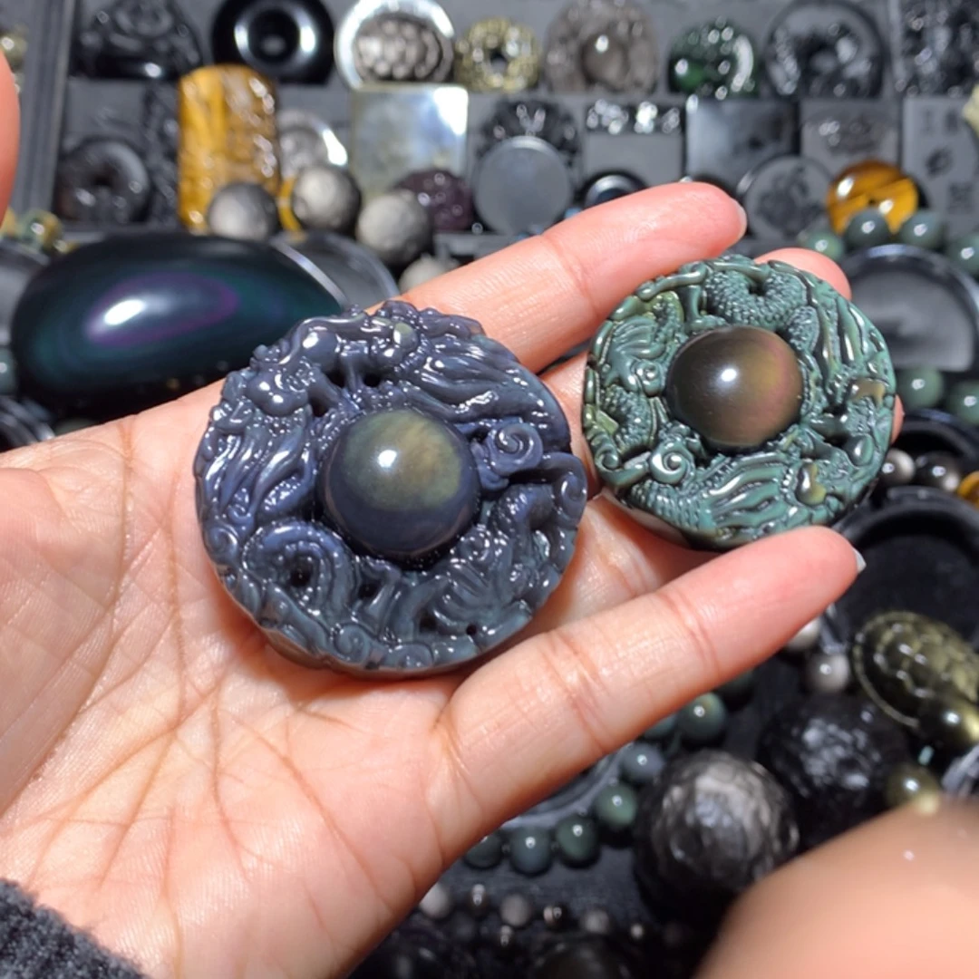 鬼***卿黑曜岩未镶嵌珠宝奇石