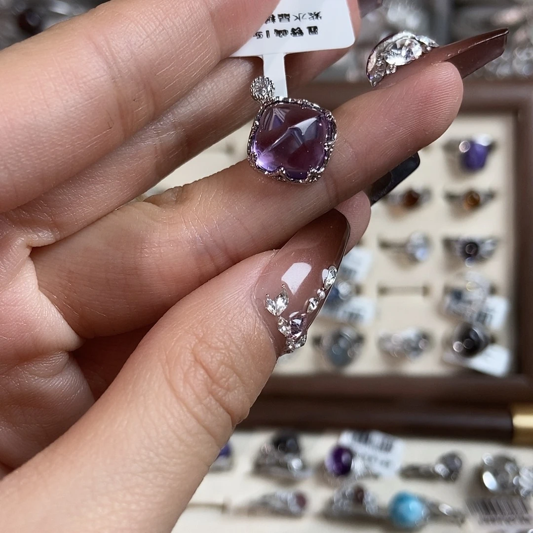 w***戒指未镶嵌水晶紫水唐塔吊坠