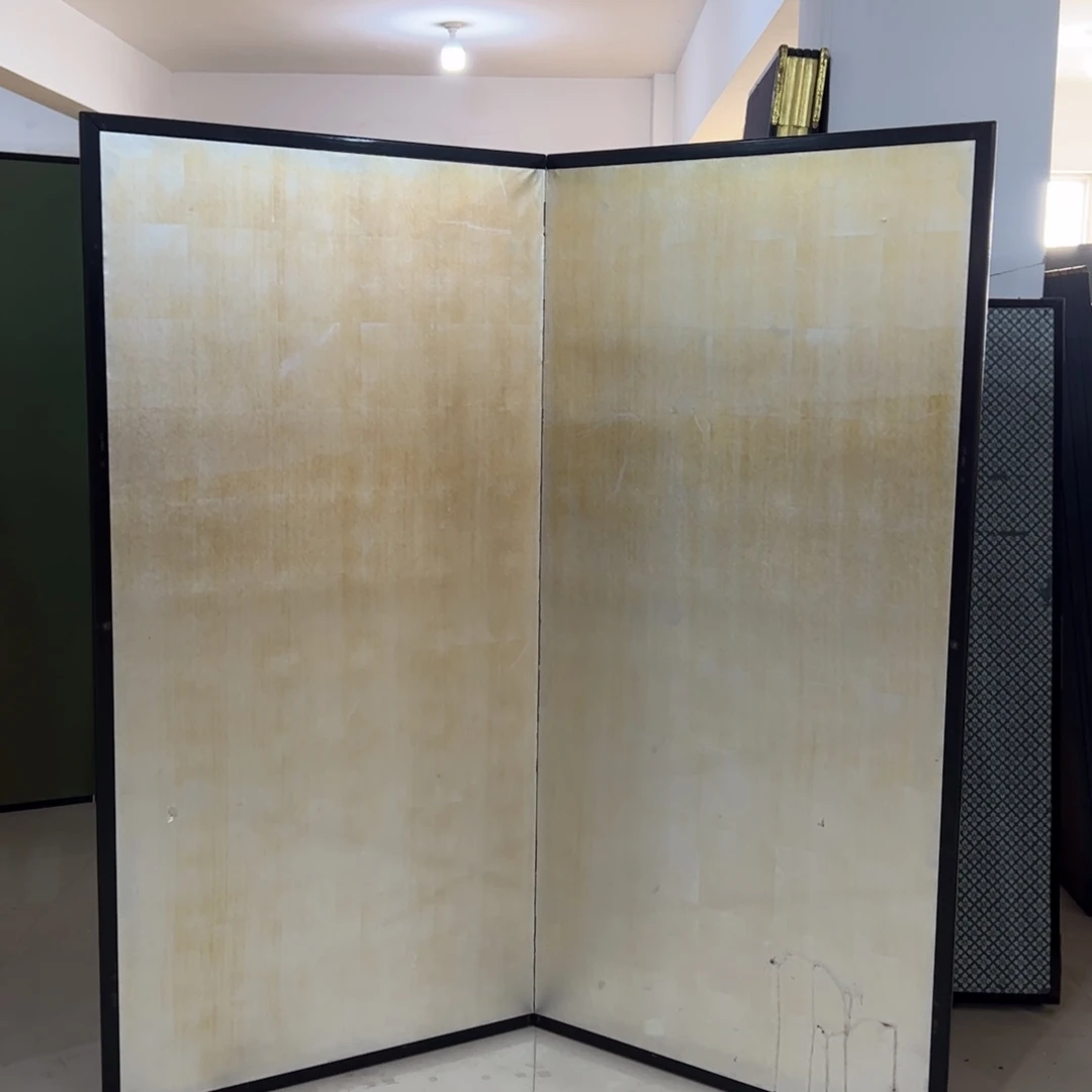 绘画银箔屏风框画茶空间设计