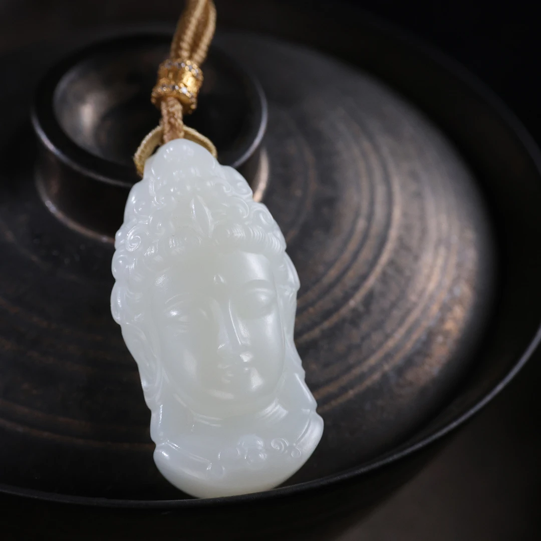 【思嘉】净世 · 和田玉白玉观观过吊坠 | 多样性发一 HZ0002