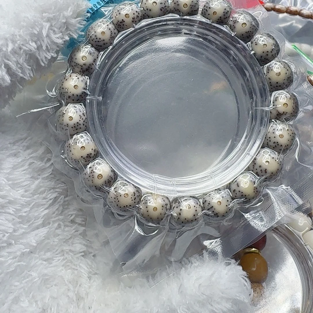 星月菩提手串13高端卡姿兰大眼睛灰星月菩提单圈11