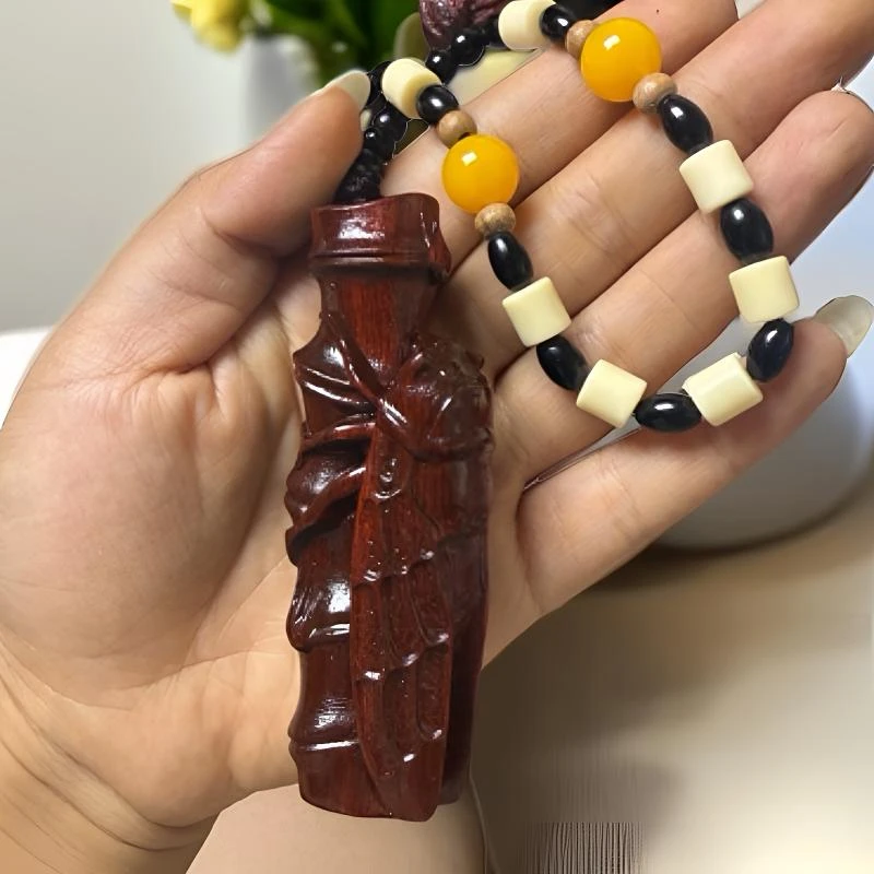 非洲紫檀木[一鸣惊人]手把件挂件工艺品装饰品