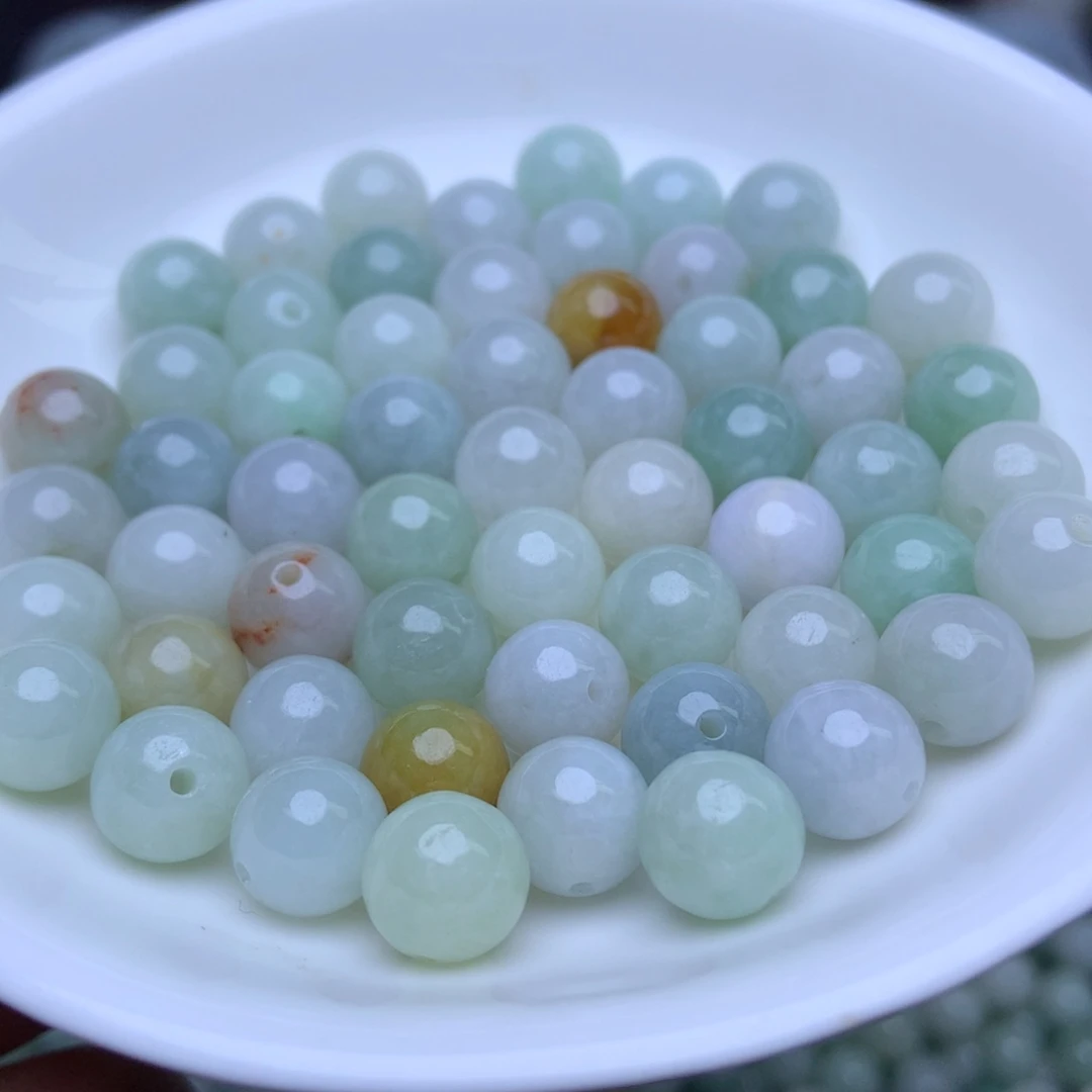 未镶嵌手链翡翠卡9冰三彩20个单圈