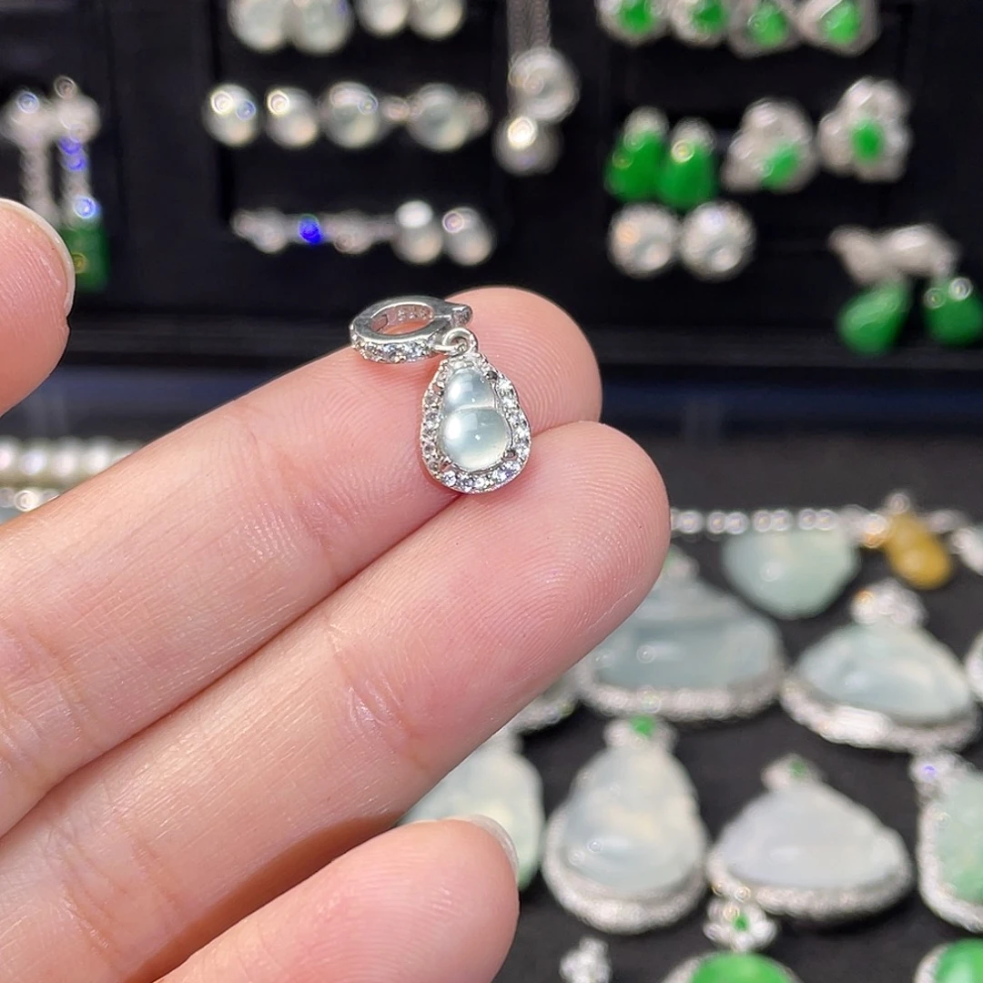 翡翠银S925镶嵌颈饰