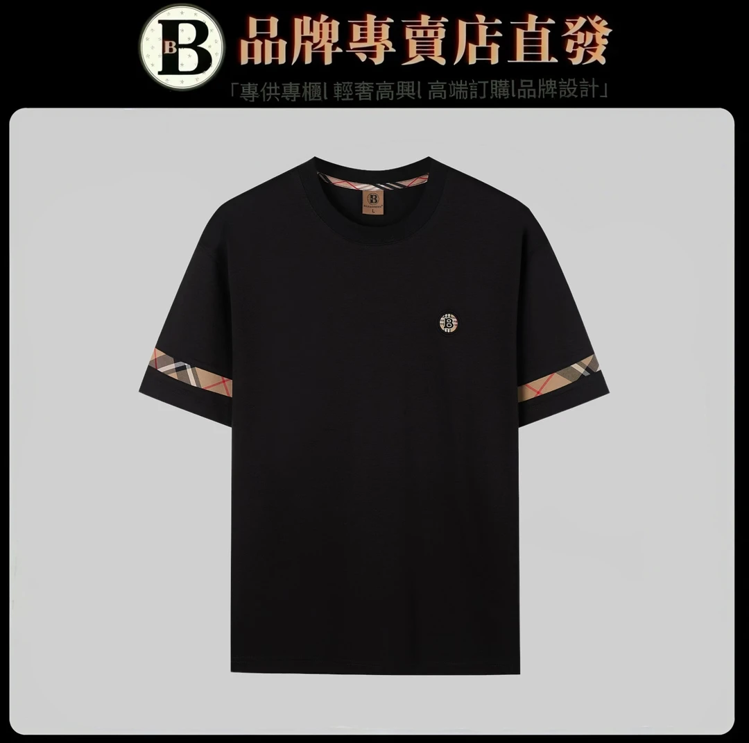 【B831-G7】时尚潮流半袖潮流印花t恤短袖时尚黑色男装短袖T恤