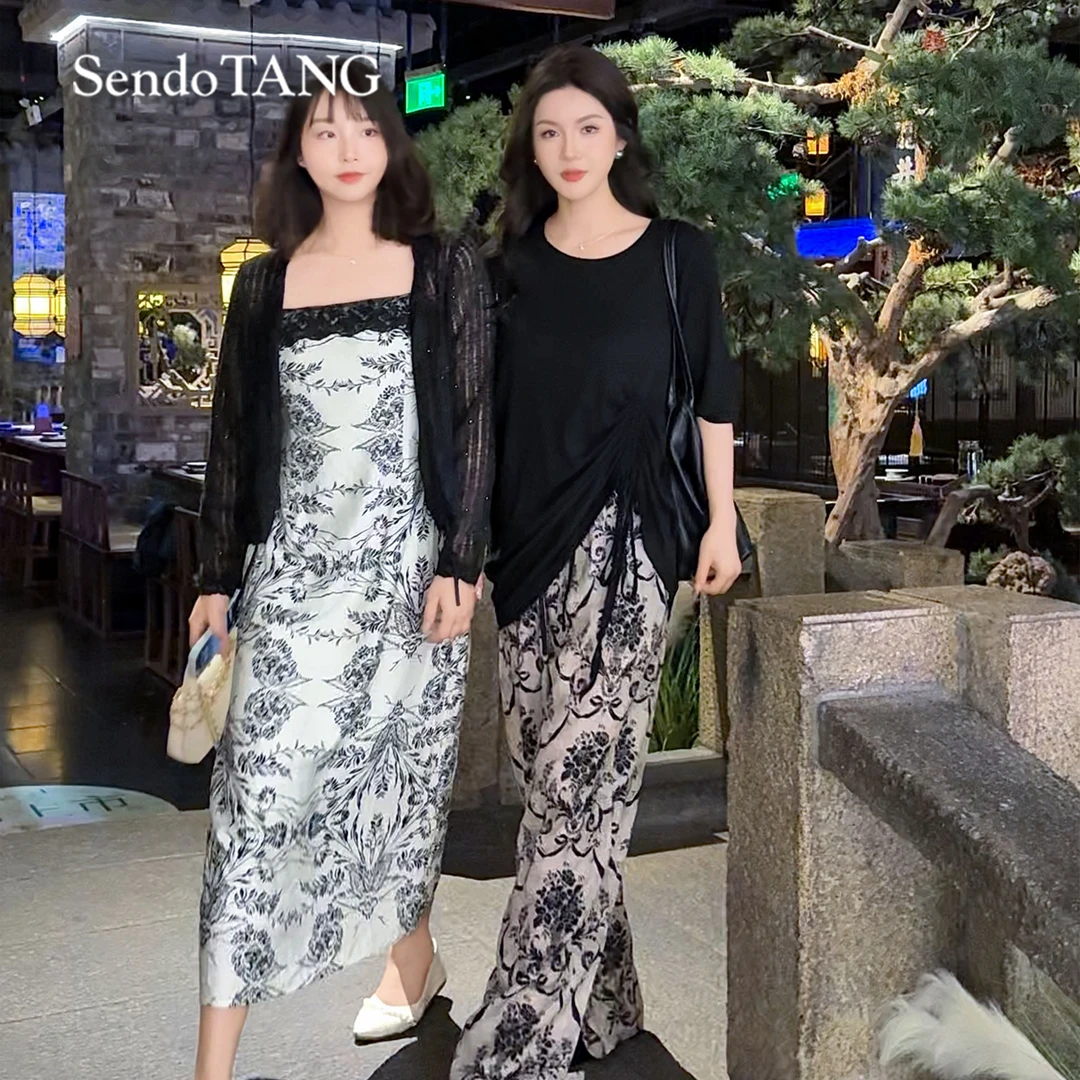 减龄套装【龙井】胖多女装新款时尚高级感上衣休闲裤套装