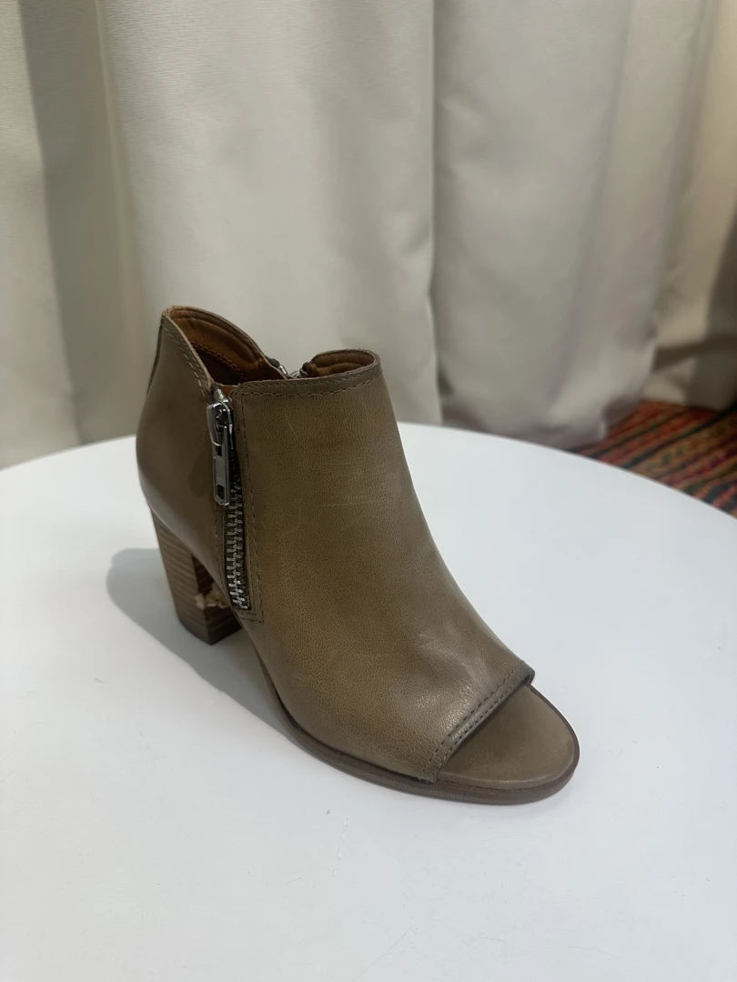 断码开口靴真皮中跟凉靴时尚百搭女士粗跟高跟秋冬单里