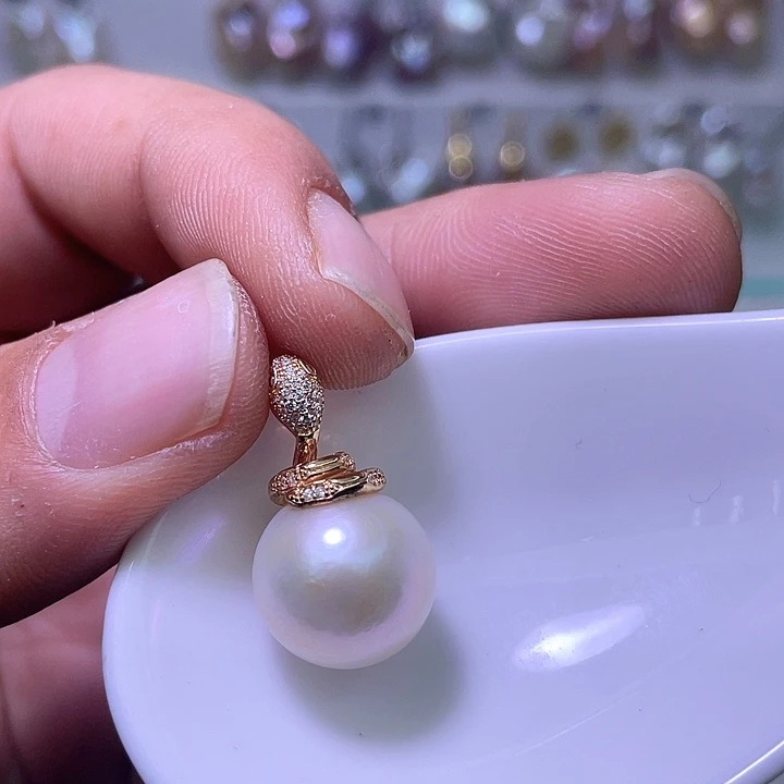 睿***麻未镶嵌淡水珍珠颈饰24