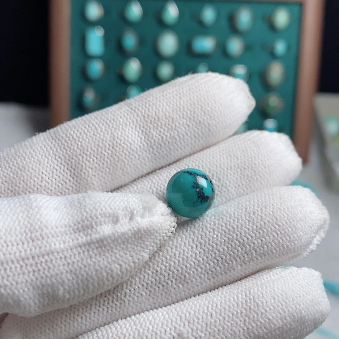 绿松石珠宝奇石未镶嵌我**雪