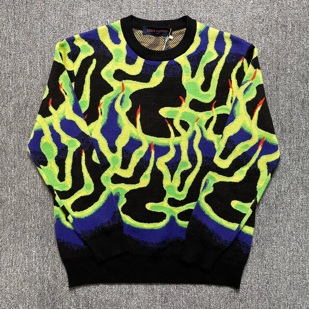 未使用 LouisVuitton/路易威登 火焰羊毛毛衣/S码/全新/10897