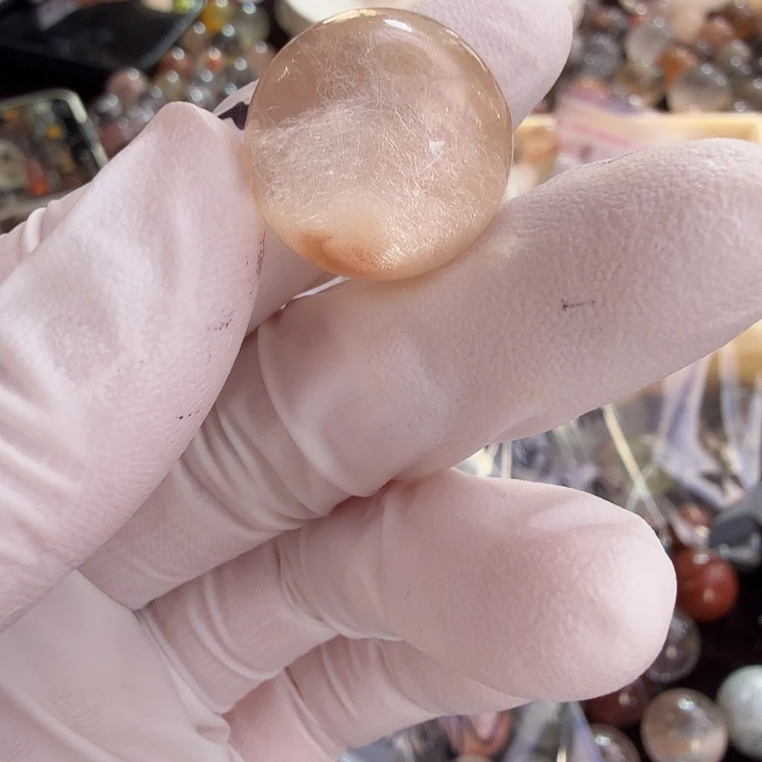 丽***酱未镶嵌水晶珠宝半成品17.4mm兔毛定制不退换