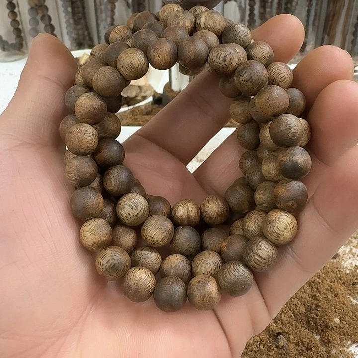 沉香手串奇楠单圈手串圆珠0.9规格6克➕