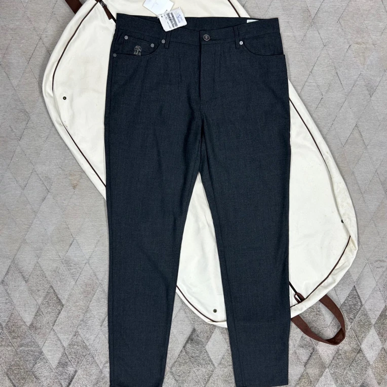 未使用 Brunello Cucinelli/布鲁内洛·库奇内利 133840羊毛休闲裤