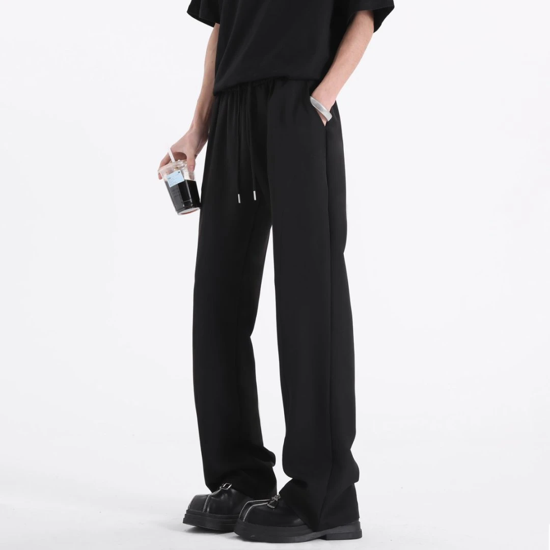 2025春季新款男士休闲西裤潮流百搭宽松直筒垂感裤子男