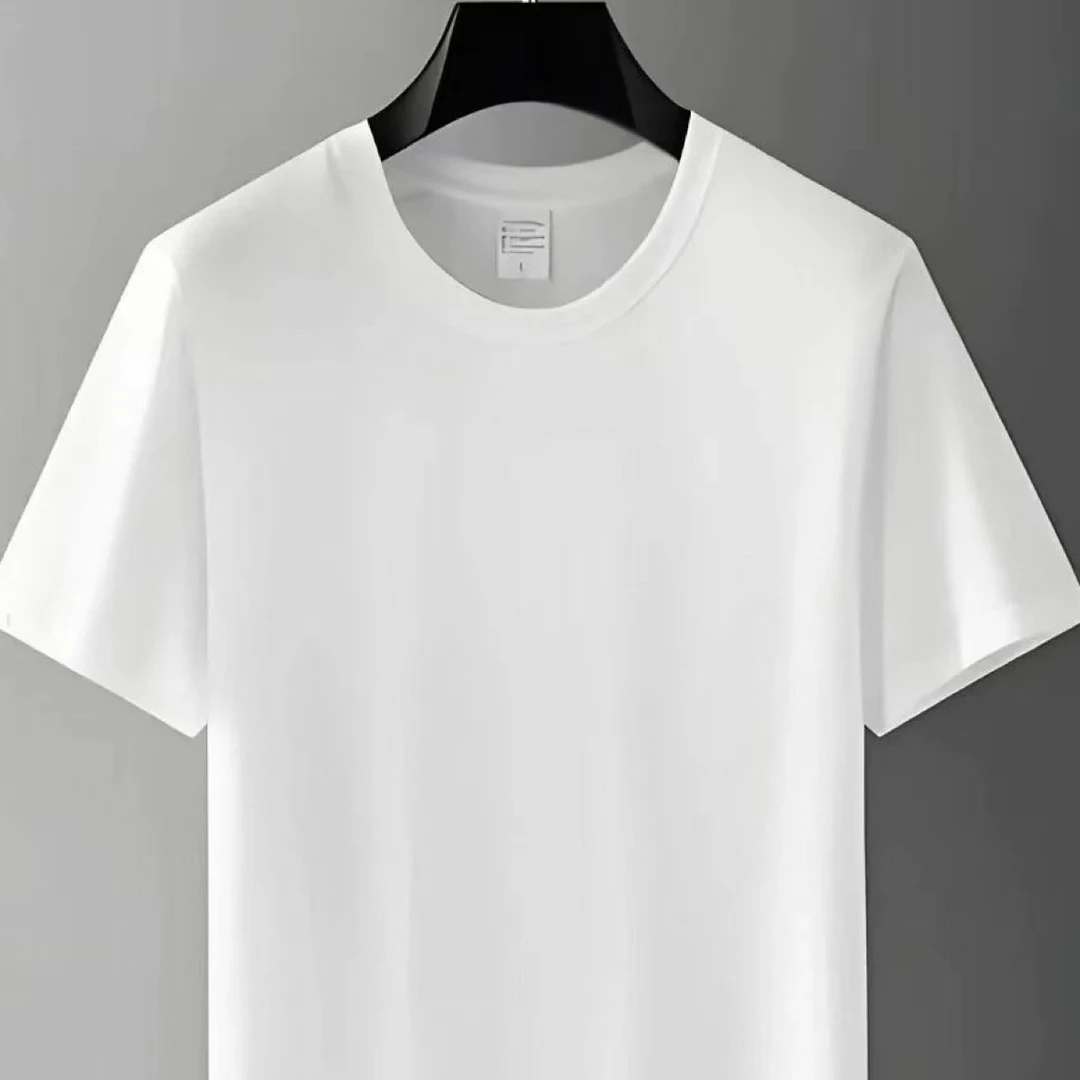 印花水洗短袖亮面针织圆领T恤上衣时尚半袖休闲夏季