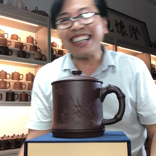 茶杯紫泥竹节杯容量500