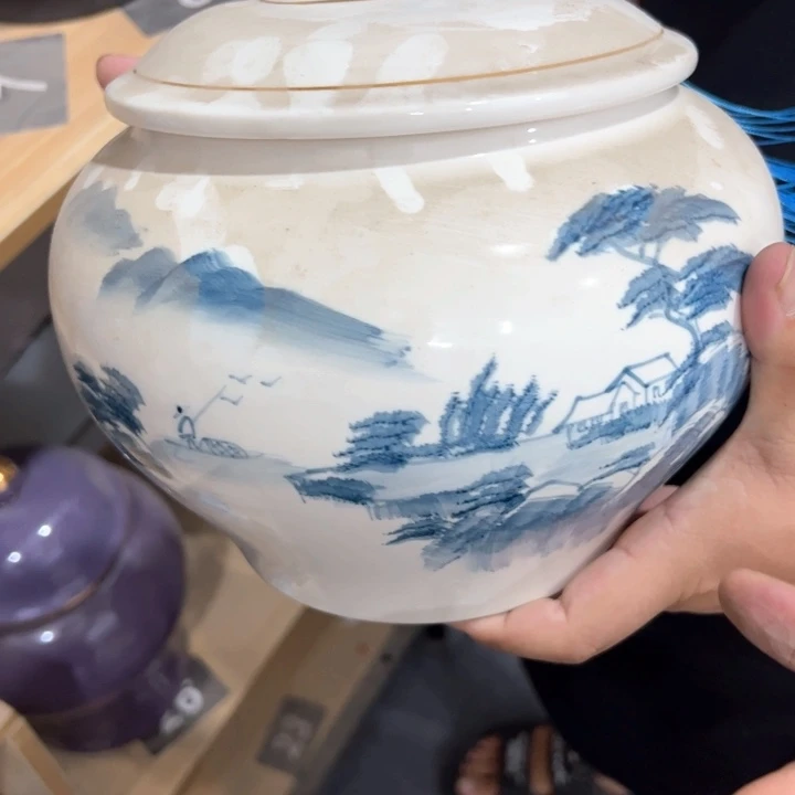 瑕疵福利品陶瓷茶叶罐介意勿拍