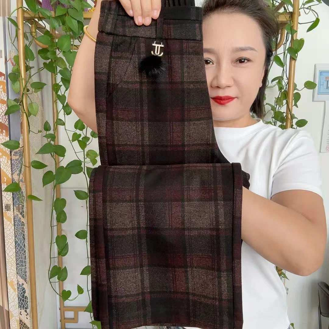 8056柔软舒适闲直筒女裤裤长96厘米