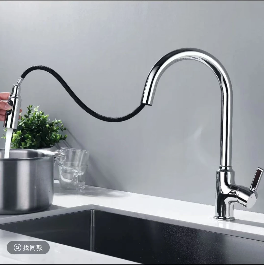 59铜水龙头冷热水厨房龙头内置空气增压