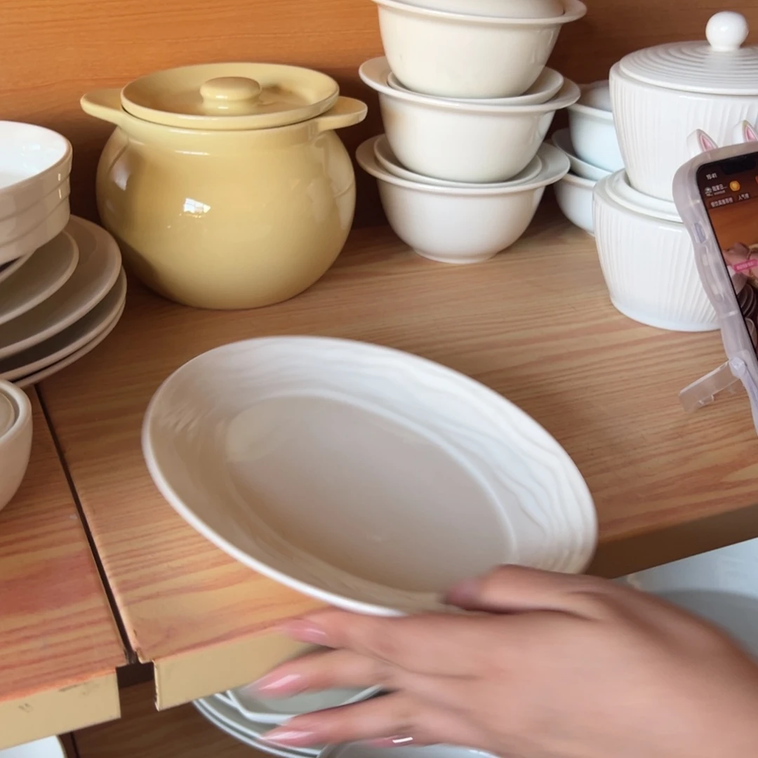 新骨瓷077瑕疵慎拍暖白顶峰9.5寸椭圆鱼盘