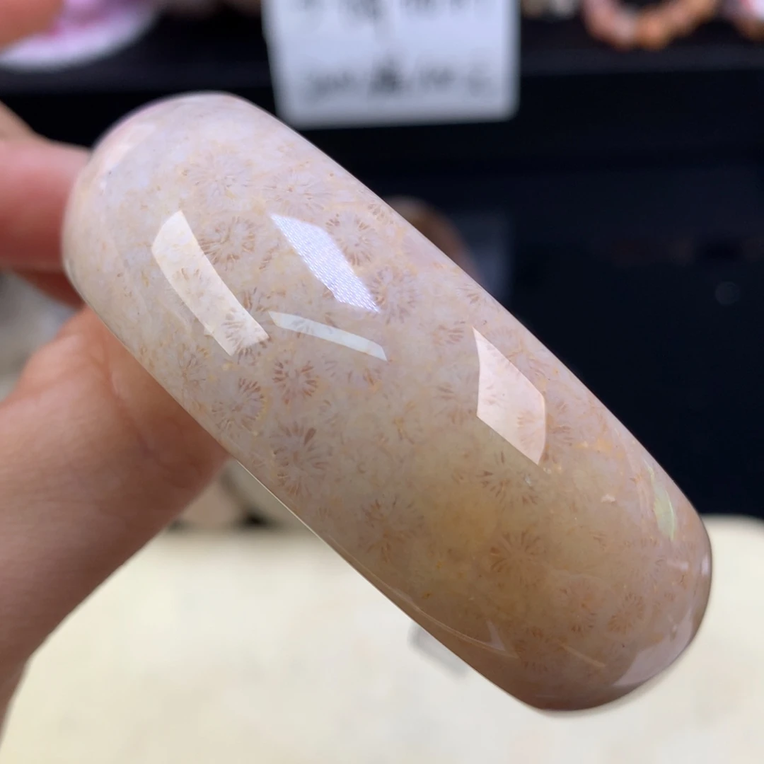 硅化珊瑚（珊瑚玉）未镶嵌吊坠(赠链)（31号）手镯五折54圈