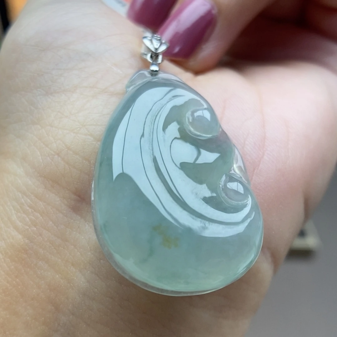 翡翠银S925镶嵌颈饰吊坠11