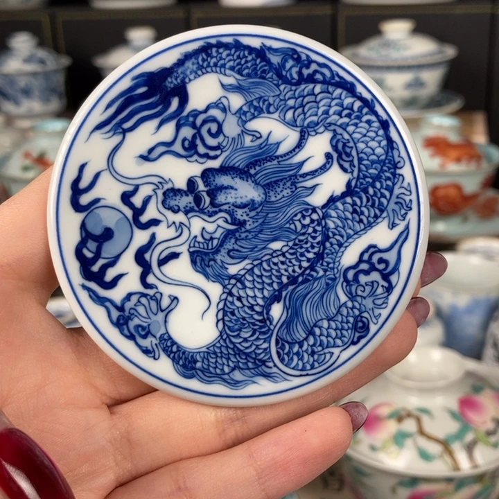 杯折葵非器龙纹盖置