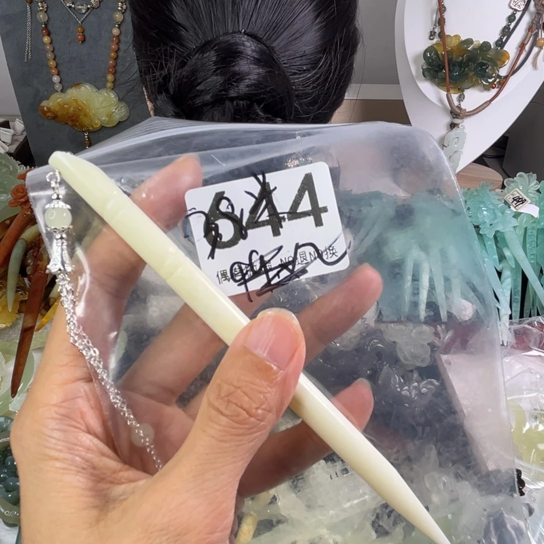 岫玉未镶嵌发饰小****宝