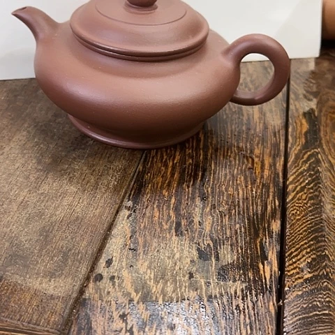 紫砂茶壶底槽清虚扁250c c