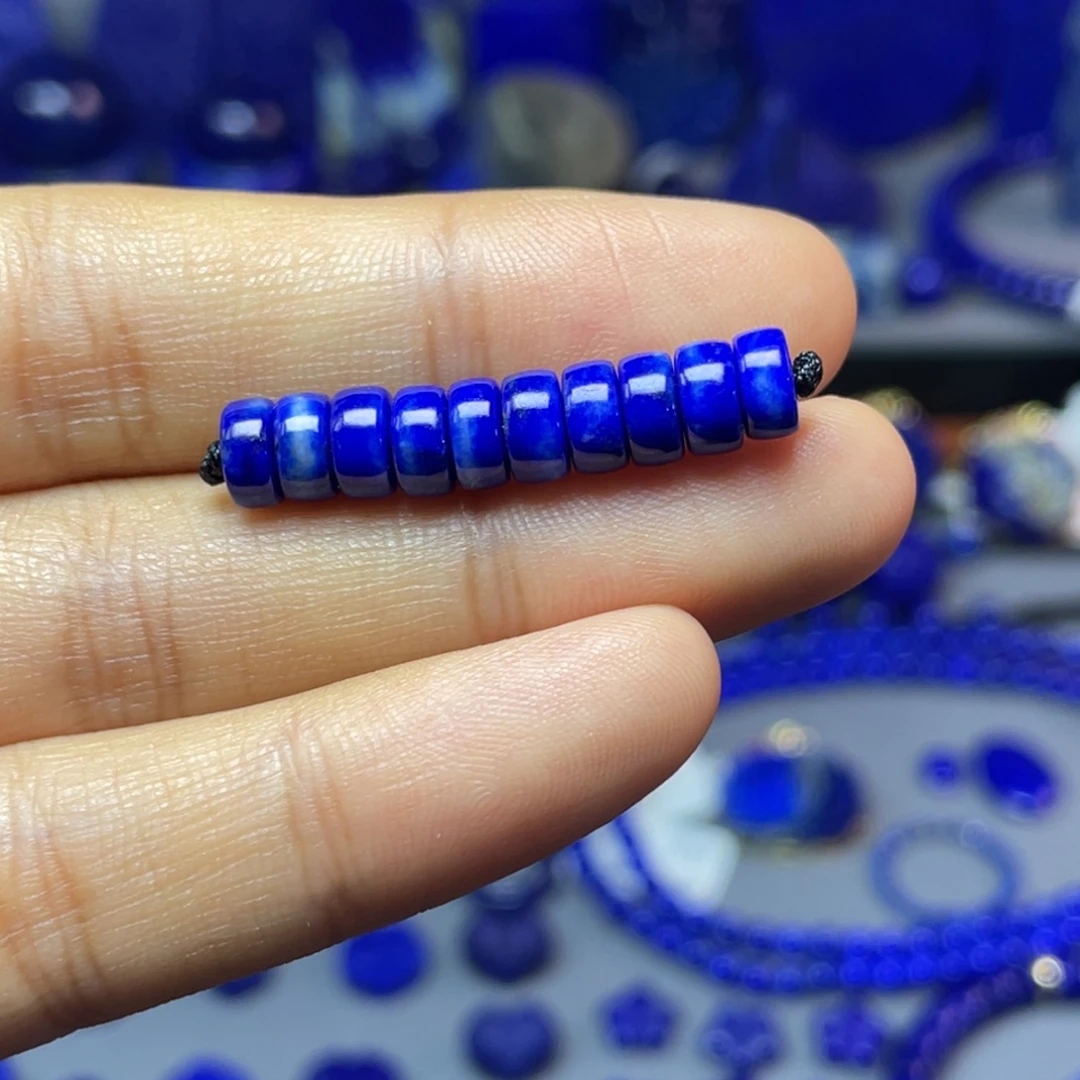 青金石未镶嵌6mm隔片配饰