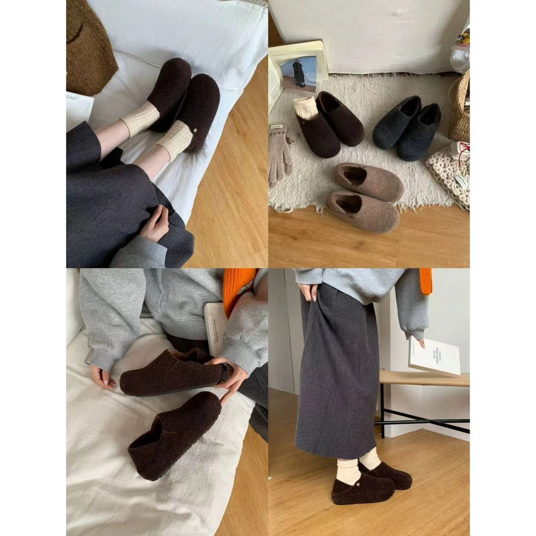 L-965-17#『云朵脚感』毛绒全包勃肯单鞋好穿到不想脱！