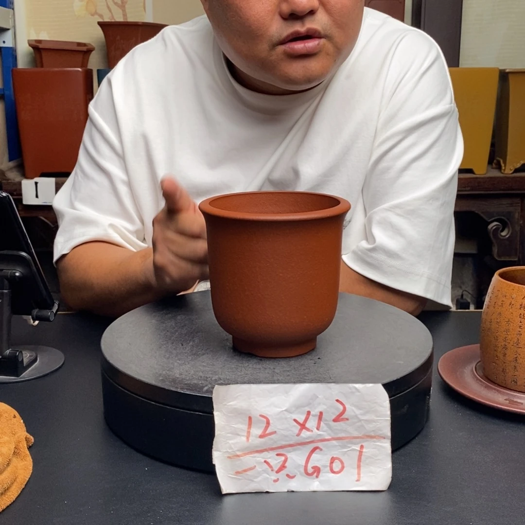 紫砂花盆货号一只G01