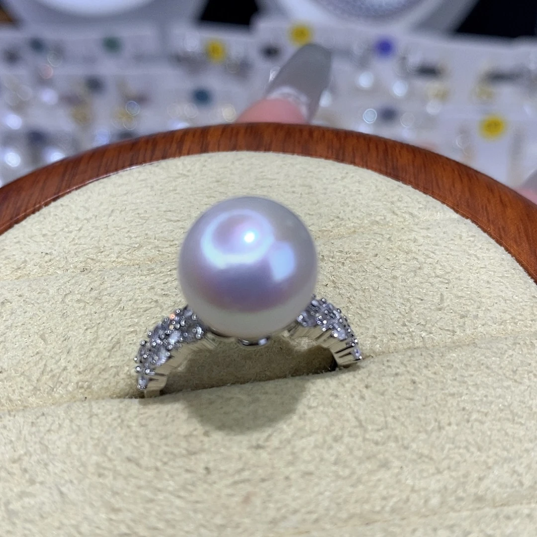 合金戒指淡水珍珠