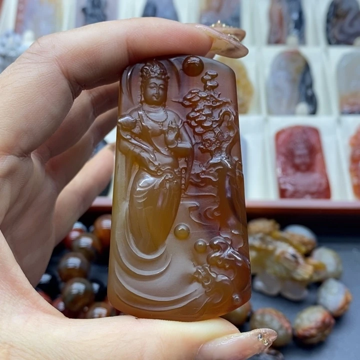 玛瑙/玉髓未镶嵌吊坠(赠链)吊坠