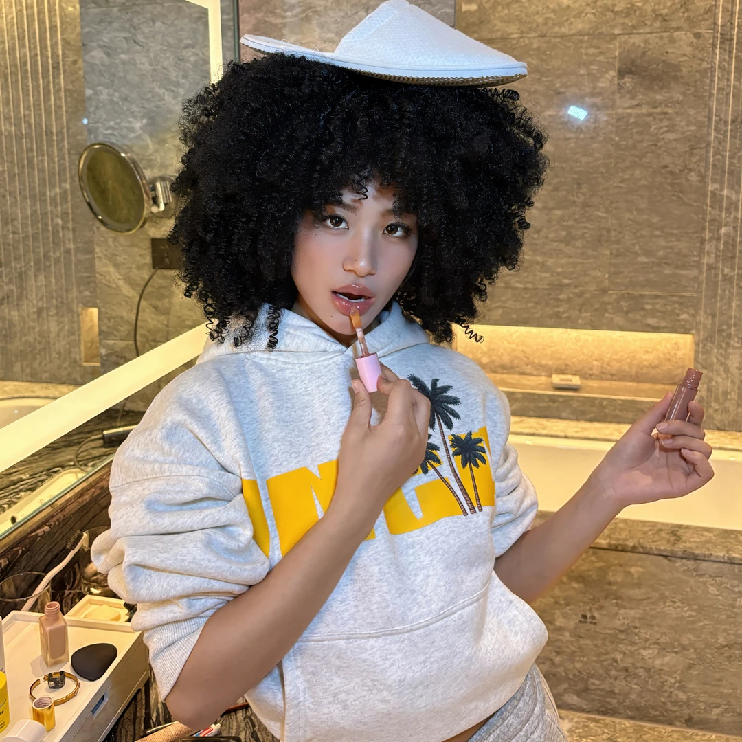 INGA秋冬复古美式字母印花宽松休闲加绒保暖情侣韩版卫衣外套上衣