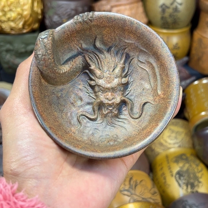 紫砂茶杯宜兴紫砂杯额